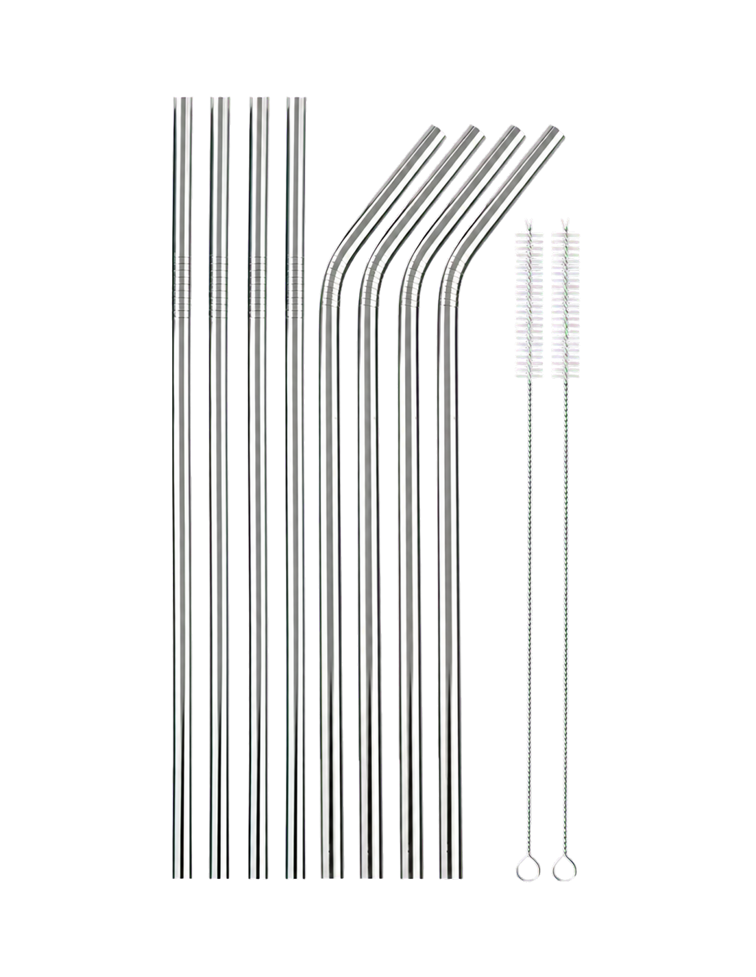 Popotes de Acero Inoxidable - Kit de 8
