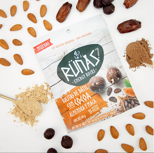 Runas - Energy Rocks - Cocoa, Almendra y Maca - 84 gr