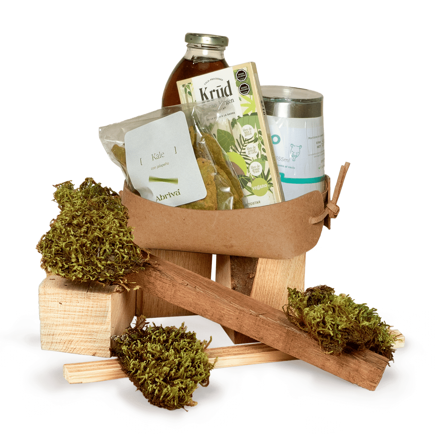 Canasta de regalo gourmet con productos saludables - Healthy Snacks